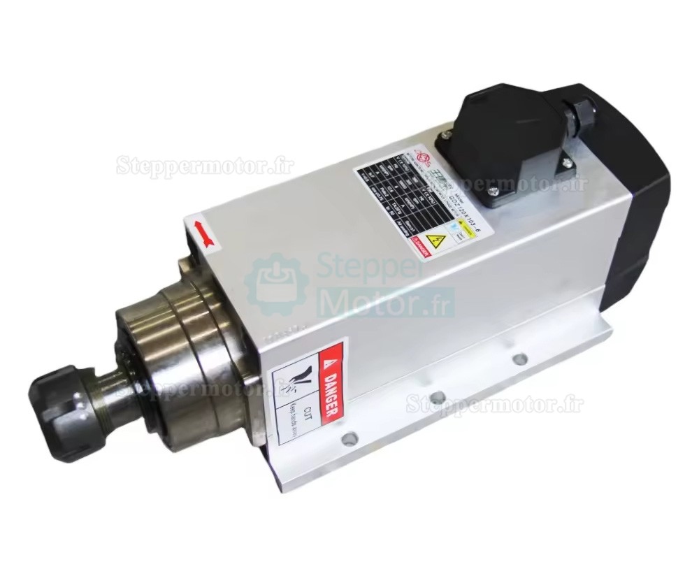 Moteur de broche CNC &agrave; refroidissement par air GDZ120x103-6 220 V/380 V 6 kW 18&nbsp;000 tr/min Pince ER32 400 Hz